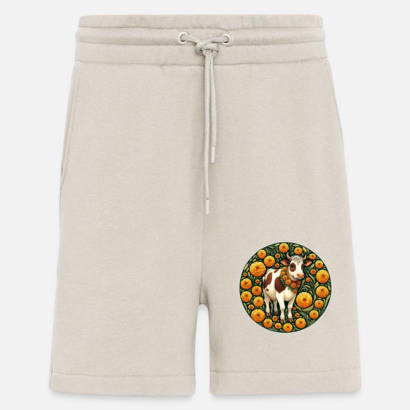 Ringelblumen-Kuh - Shorts - made by SPREAD - WARM CLAY