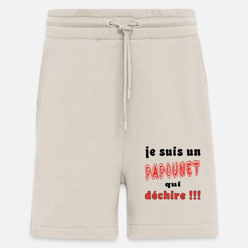 Je suis un papoune - Short bio décontracté fabriqué en UE - WARM CLAY