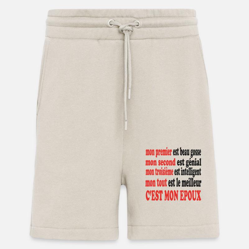 Mon EPOUX est beau - Short bio décontracté fabriqué en UE - WARM CLAY