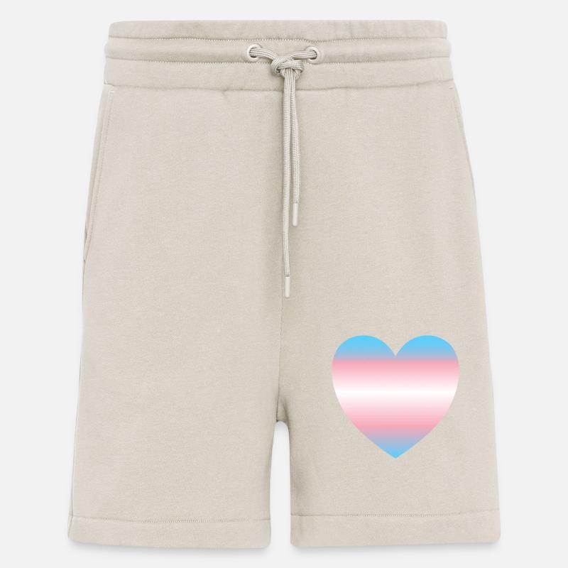 Subtle Transgender Pride heart - Shorts - made by SPREAD - WARM CLAY