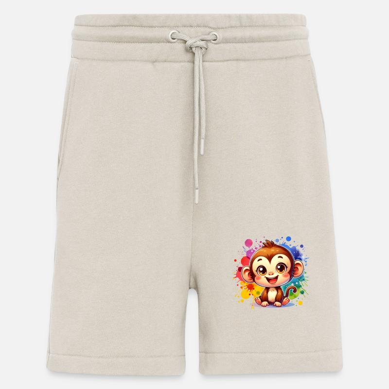 Süßer Affe bunt - Shorts - made by SPREAD - WARM CLAY