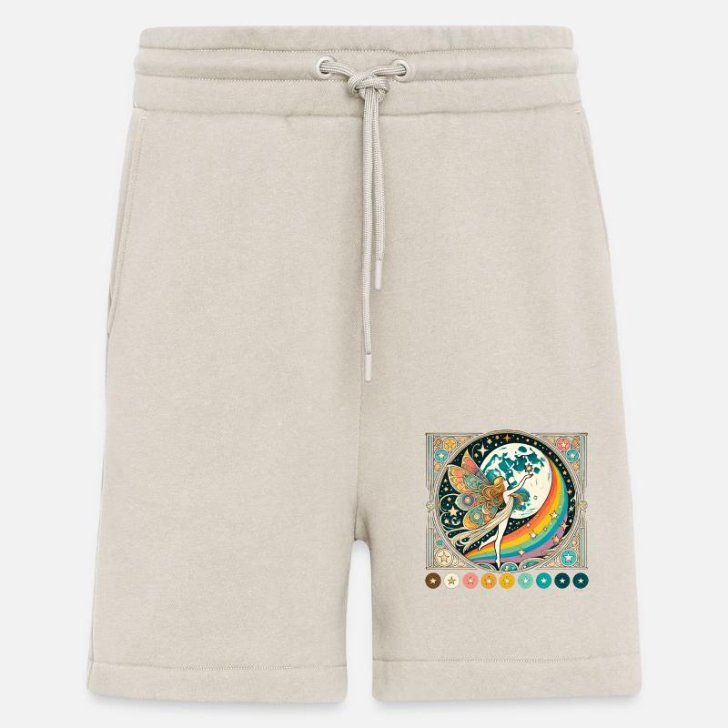 Fée arc-en-ciel rétro - Short bio décontracté fabriqué en UE - WARM CLAY