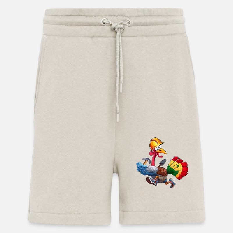 dinde coureuse constructrice Sénégale - Short bio décontracté fabriqué en UE - WARM CLAY