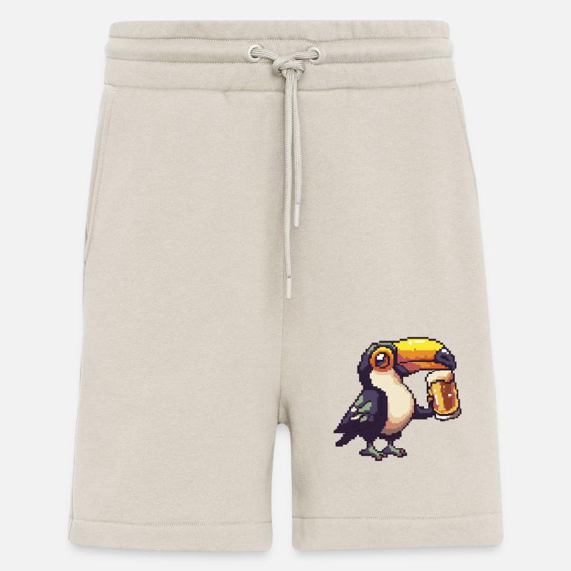 Tukan Vogel Bier Pixel - Shorts - made by SPREAD - WARM CLAY