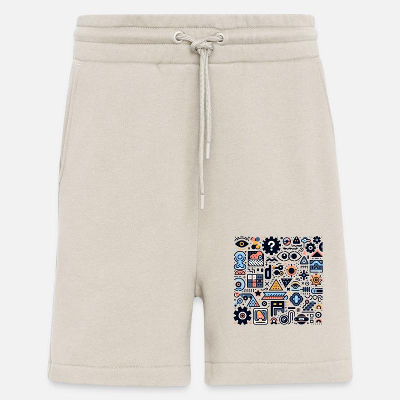 Abstract Geometric Patterns - Shorts - made by SPREAD - WARM CLAY