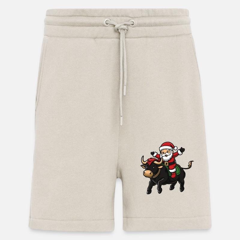 Stier Weihnachtsmann Cartoon - Shorts - made by SPREAD - WARM CLAY