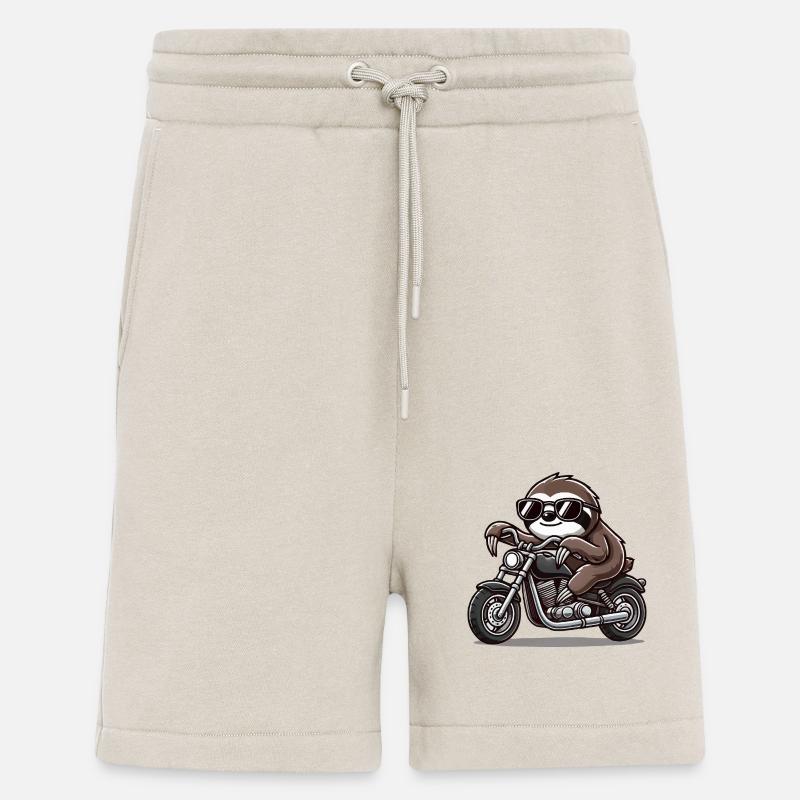 faultier motorrad - Shorts - made by SPREAD - WARM CLAY