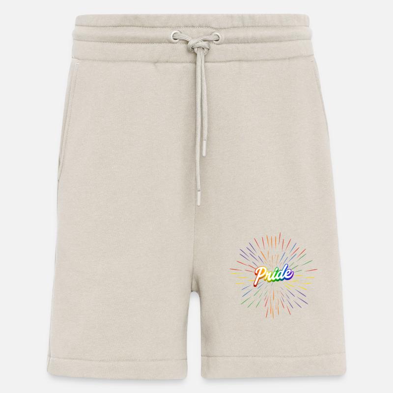 🏳️ 🌈 T-shirt PRIDE – Édition Explosion Arc-en-ciel - Short bio décontracté fabriqué en UE - WARM CLAY