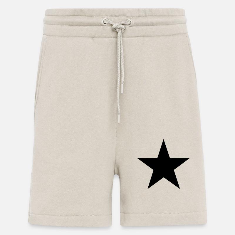 Étoile Noire - Black star - Short bio décontracté fabriqué en UE - WARM CLAY