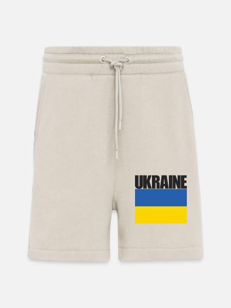 Ukraine, Le drapeau de l’Ukraine - Short bio décontracté fabriqué en UE - WARM CLAY