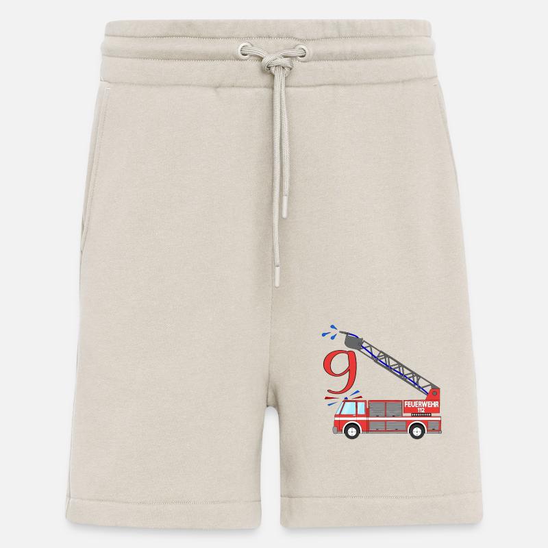 Fire engine 9th birthday - Shorts - made by SPREAD - WARM CLAY