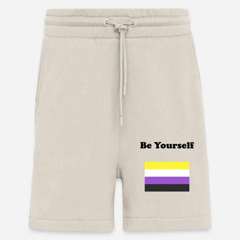 Non Binary Flag Be Yourself - Shorts - made by SPREAD - WARM CLAY