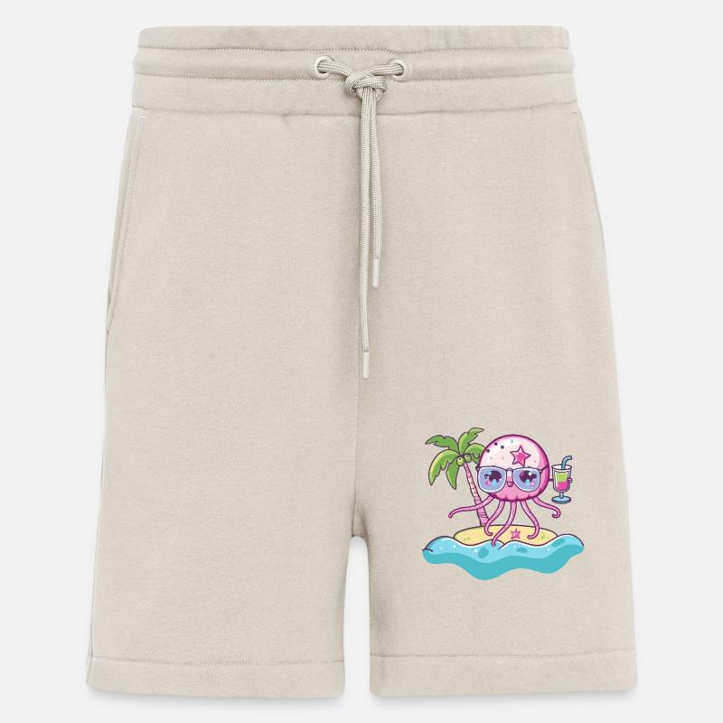 Qualle Sommer Strand Comic - Shorts - made by SPREAD - WARM CLAY