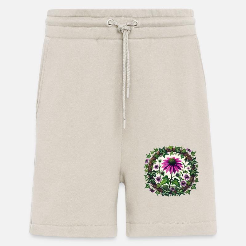 Échinacée pourpre - Short bio décontracté fabriqué en UE - WARM CLAY