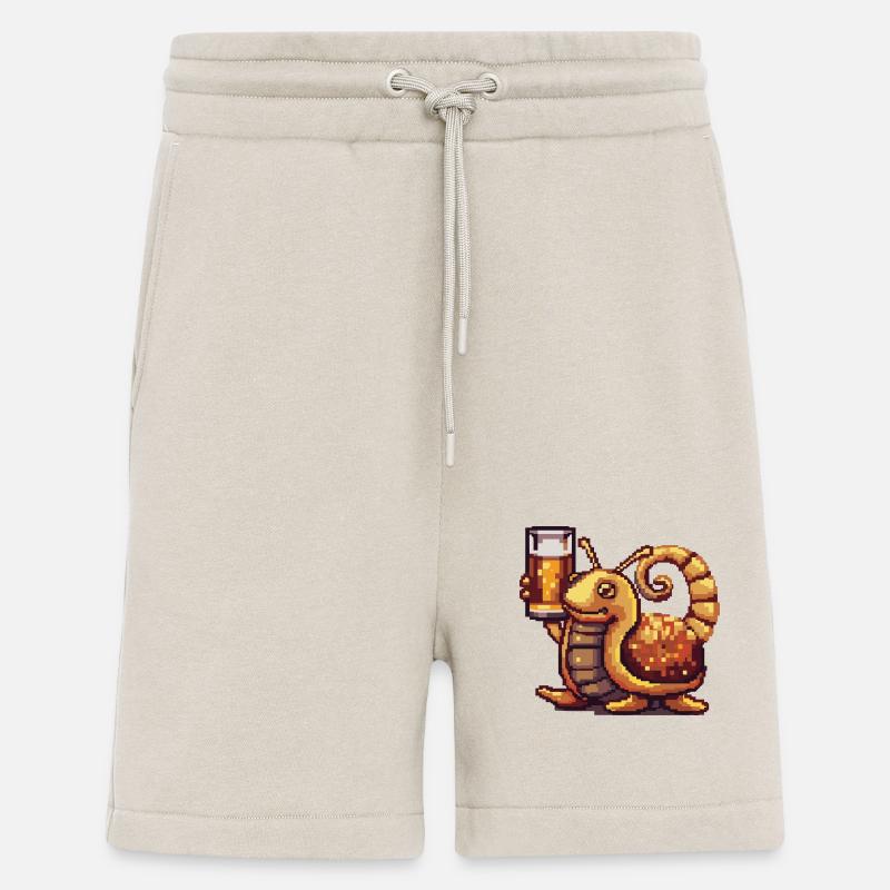 Schnecke Bier Pixel - Shorts - made by SPREAD - WARM CLAY