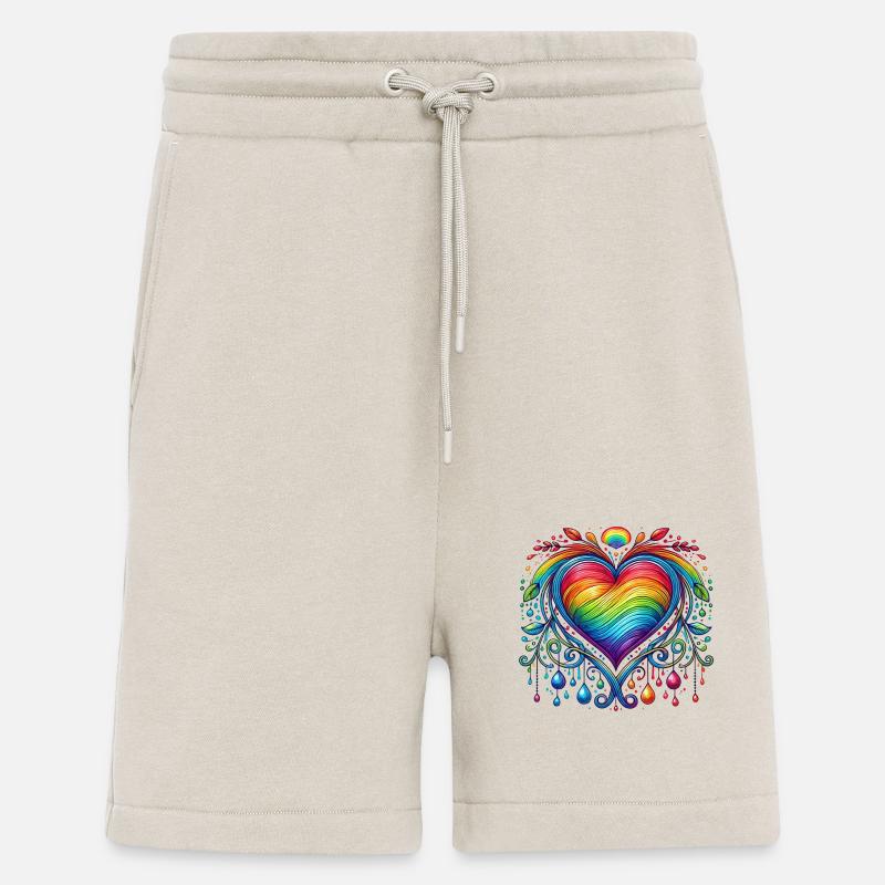 Regenbogen Herz - Shorts - made by SPREAD - WARM CLAY