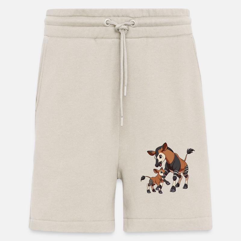 Okapi Mutter und Kind - Shorts - made by SPREAD - WARM CLAY