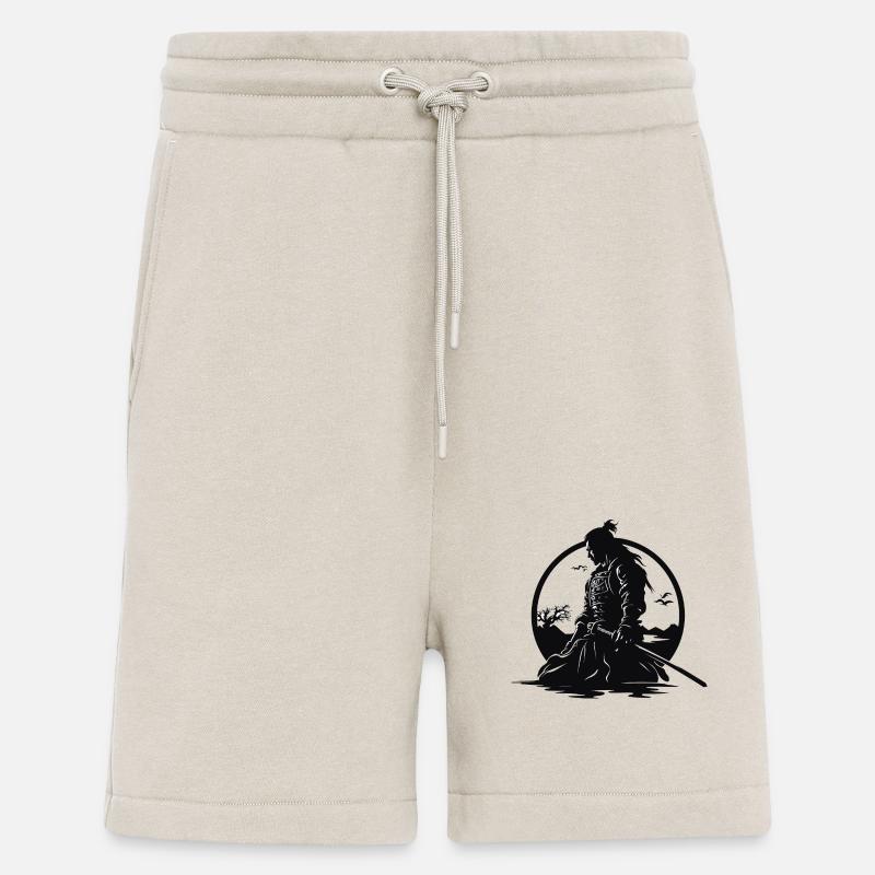 Samurai Warrior Japan Landscape - Shorts - made by SPREAD - WARM CLAY