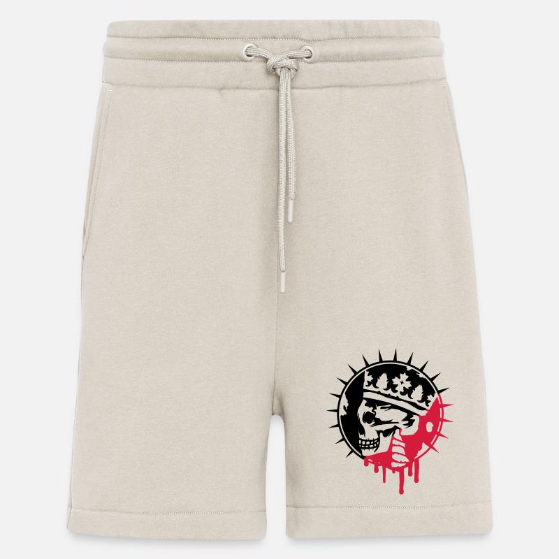 Totenschädel mit Krone Graffiti Patch - Shorts - made by SPREAD - WARM CLAY