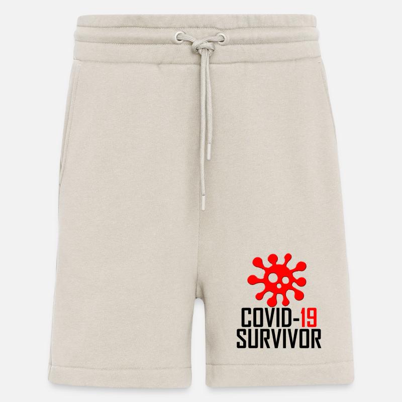 Rotes Spike-Emblem 19 - Shorts - made by SPREAD - WARM CLAY