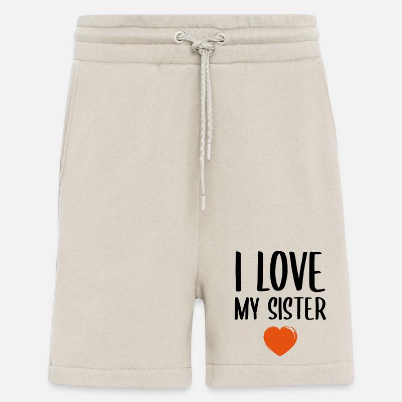 J'aime ma soeur - Short bio décontracté fabriqué en UE - WARM CLAY
