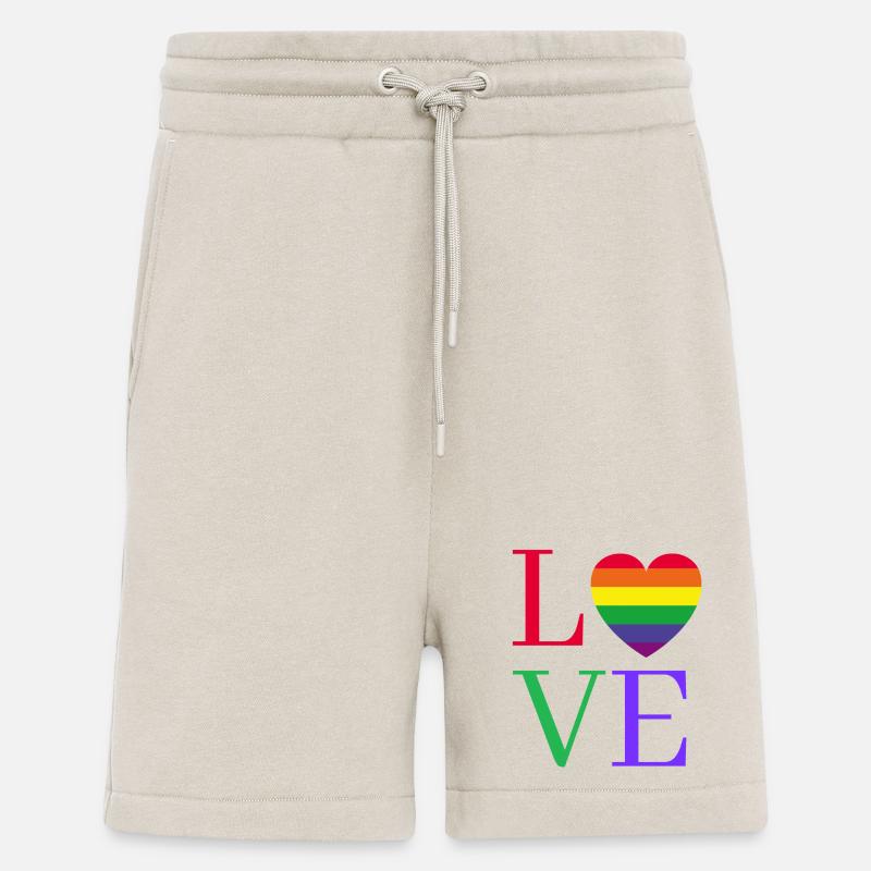 Rainbow Love Heart Pride - Shorts - made by SPREAD - WARM CLAY