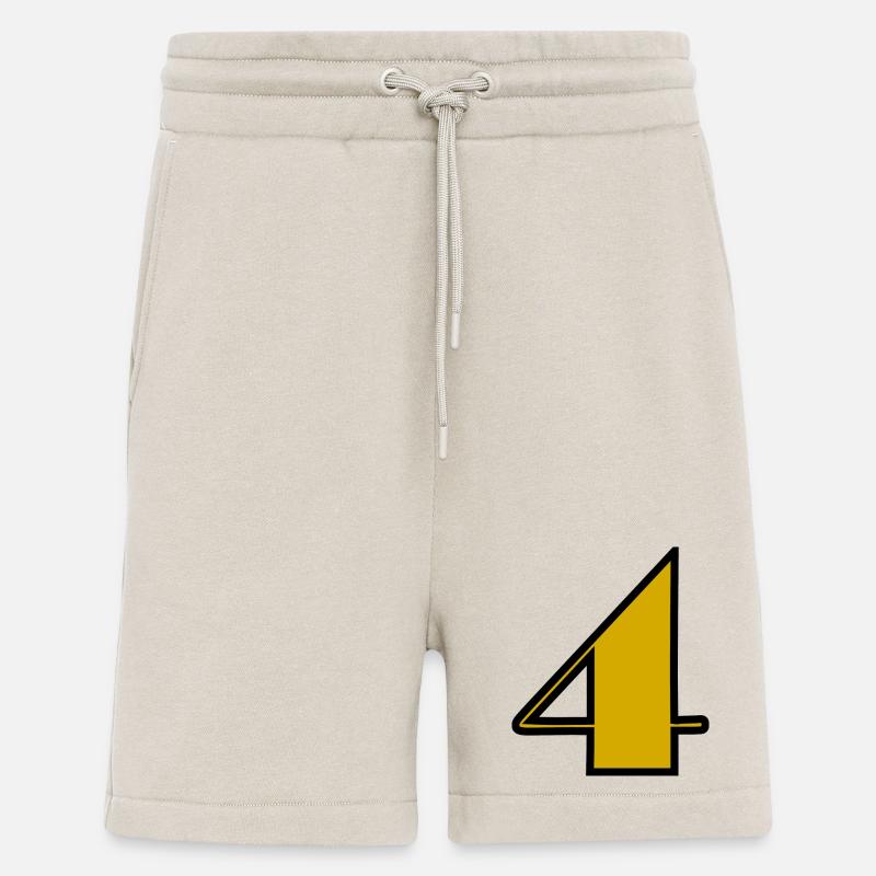 4,4 ANS,4e ANNIVERSAIRE,ANNIVERSAIRE 4 ANS,QUATRE - Short bio décontracté fabriqué en UE - WARM CLAY