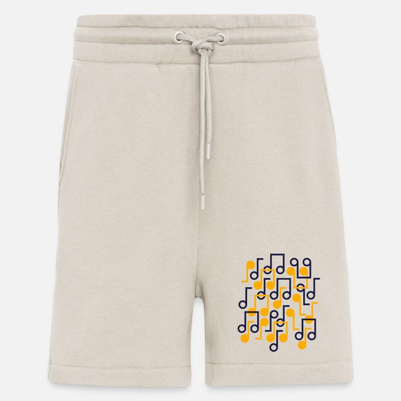 Musiknoten Muster im Retro-Stil - Shorts - made by SPREAD - WARM CLAY