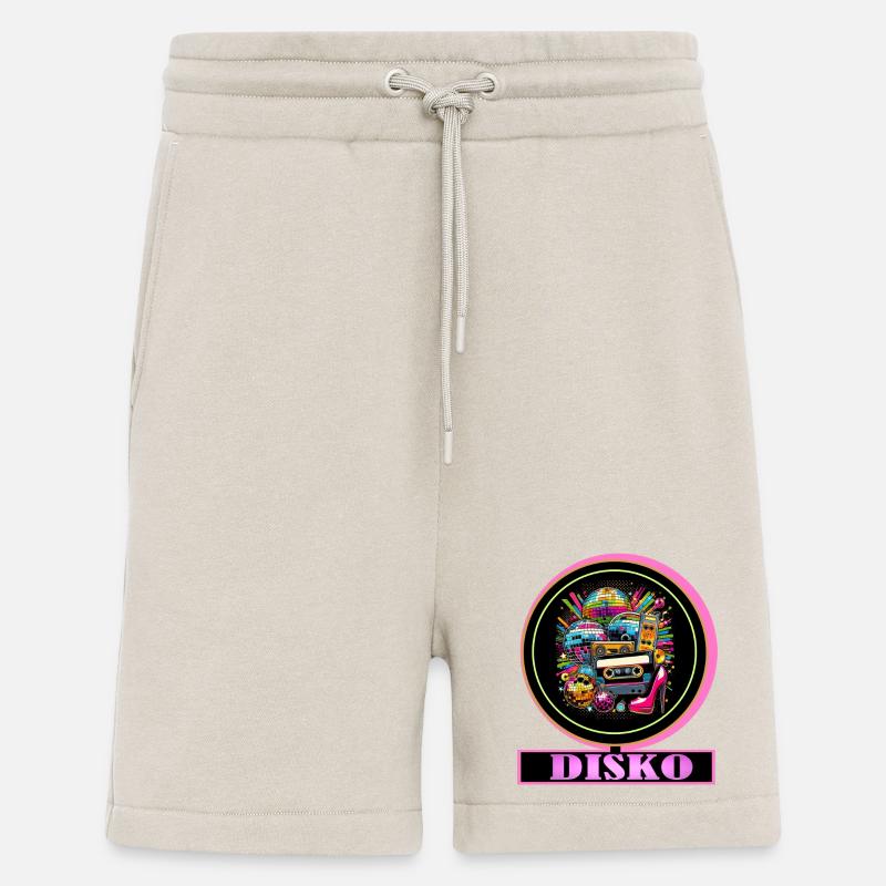 Disco Retro Cassette Neon Gloss - Short bio décontracté fabriqué en UE - WARM CLAY