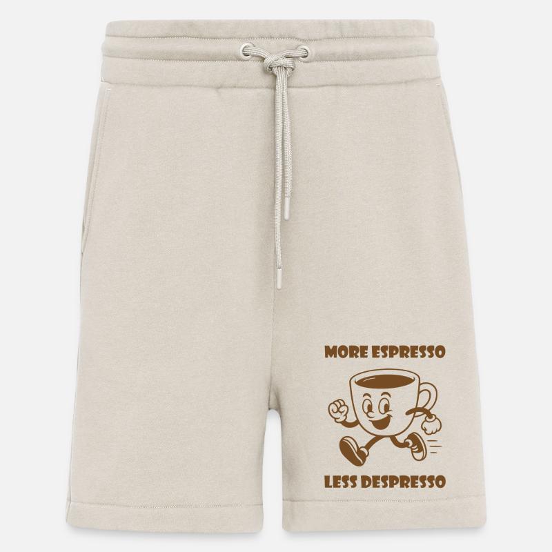 Plus d’espresso Moins de Despresso - Short bio décontracté fabriqué en UE - WARM CLAY