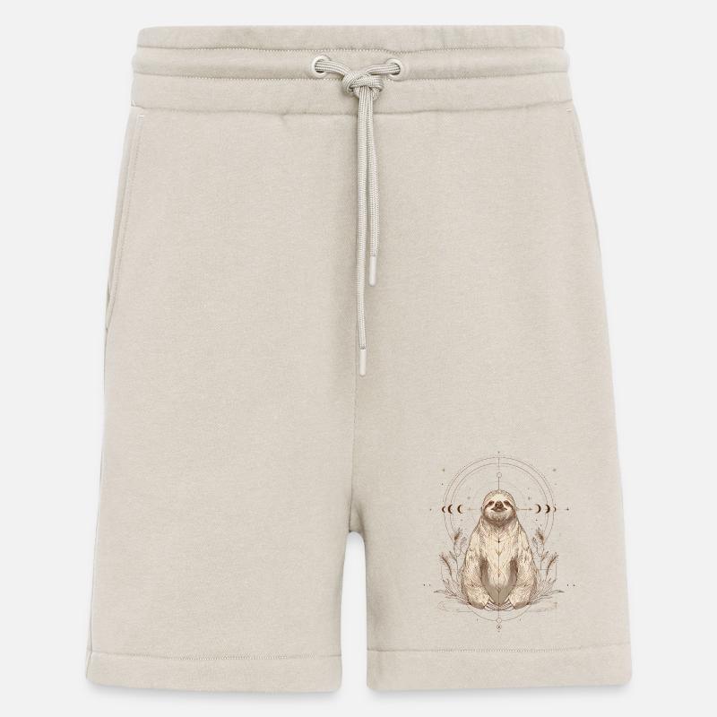 Faultier mit Mondphasen im Boho Stil - Shorts - made by SPREAD - WARM CLAY