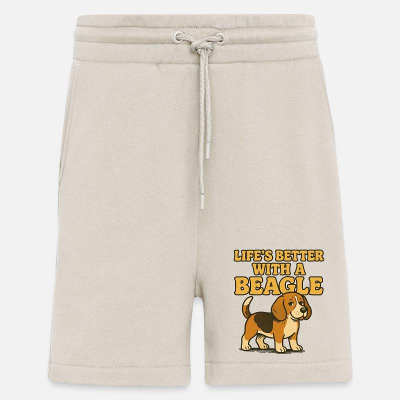 Beagle-Leben besser mit einem Beagle - Shorts - made by SPREAD - WARM CLAY