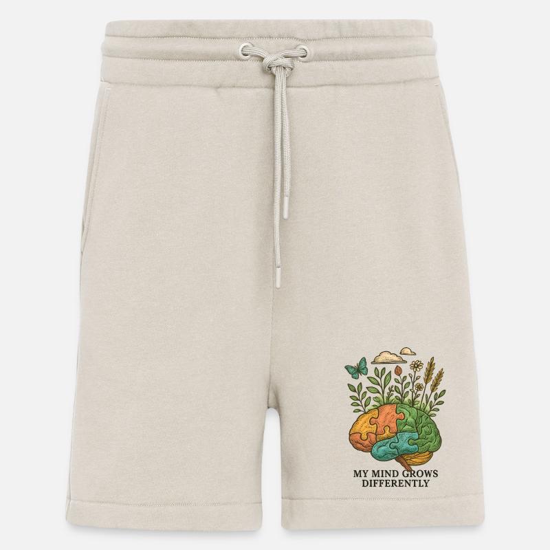Brain grows differently - Shorts - made by SPREAD - WARM CLAY
