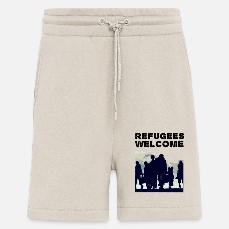 Willkommen Flüchtlinge - Shorts - made by SPREAD - WARM CLAY