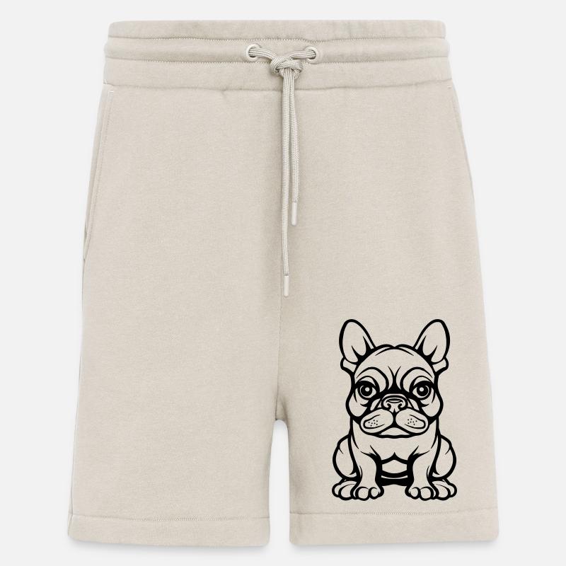 bulldogg hund comic - Shorts - made by SPREAD - WARM CLAY