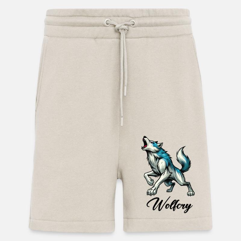 Wolf Comic - Shorts - made by SPREAD - WARM CLAY