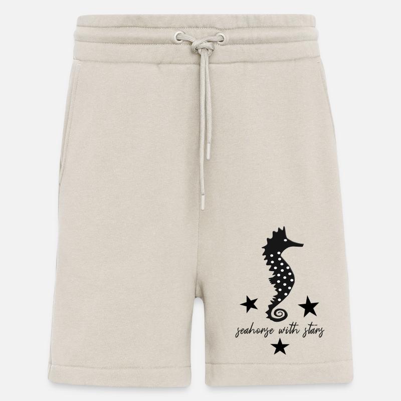 schwarzes Seepferd schwarzes Seepferdchen - Shorts - made by SPREAD - WARM CLAY