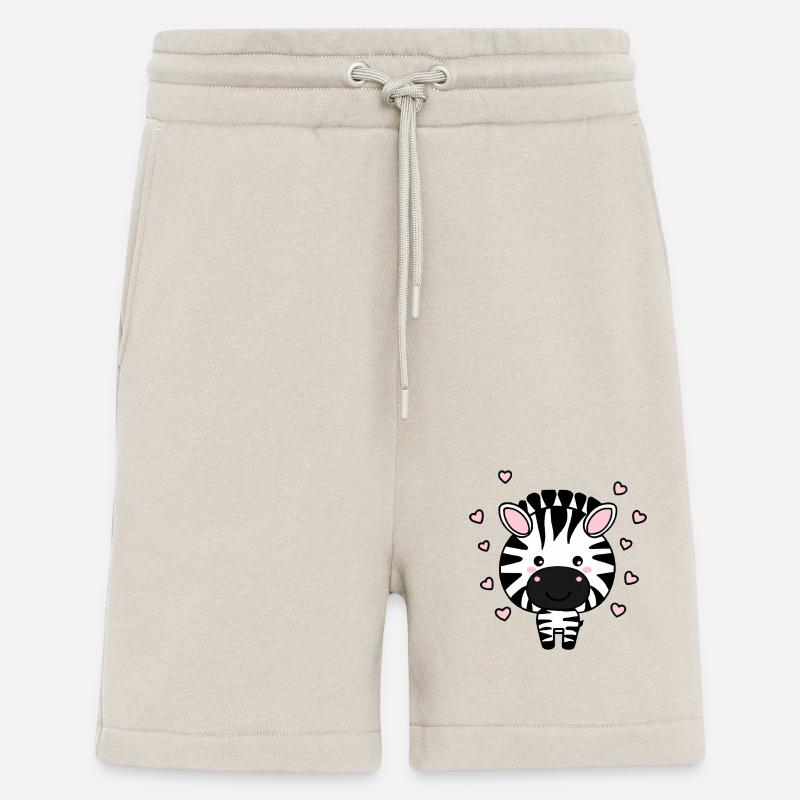 Süßes Zebra mit Herzchen - Shorts - made by SPREAD - WARM CLAY