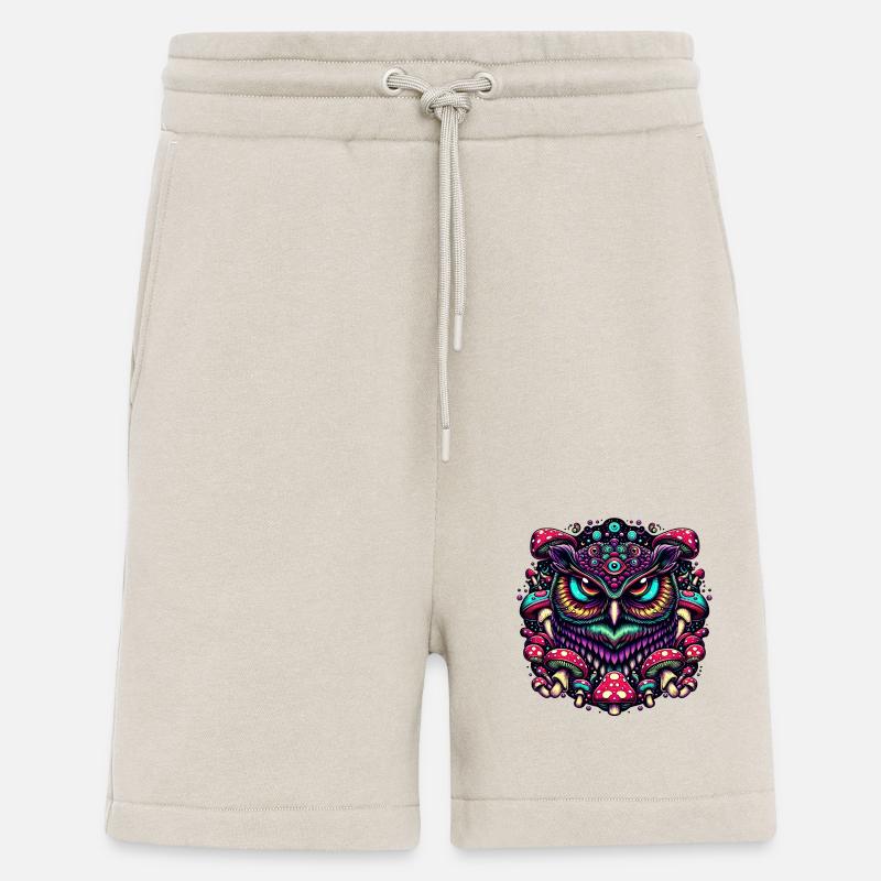 Psychedelische Eule - Shorts - made by SPREAD - WARM CLAY