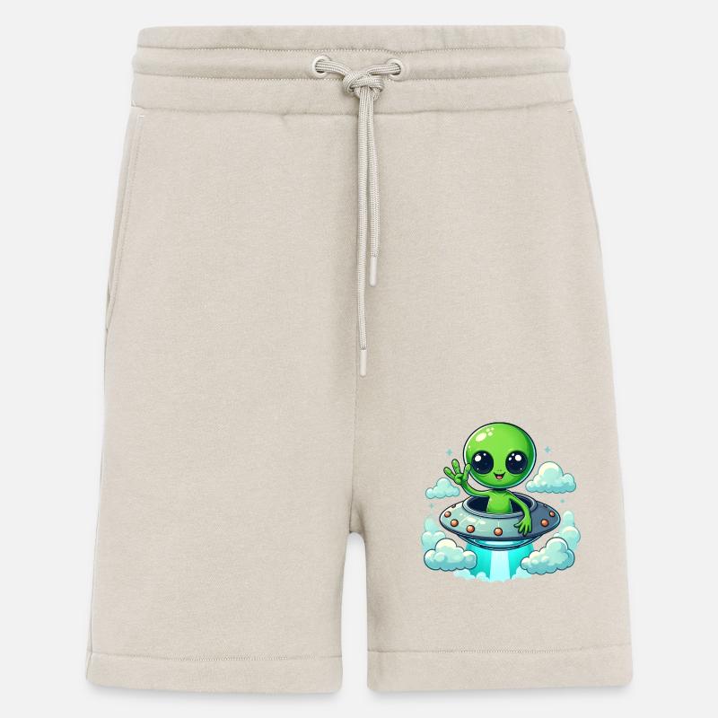 Alien zeigt Peace - Shorts - made by SPREAD - WARM CLAY