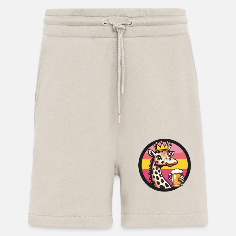 Giraffe Bier Comic - Shorts - made by SPREAD - WARM CLAY