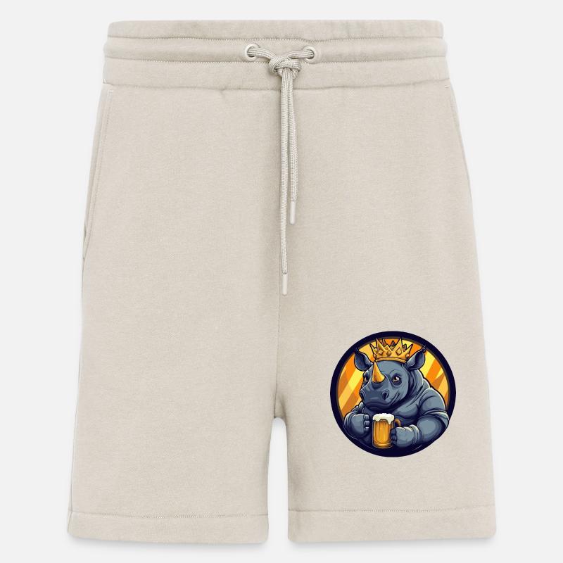 Rhino Beer Comic - Shorts - made by SPREAD - WARM CLAY