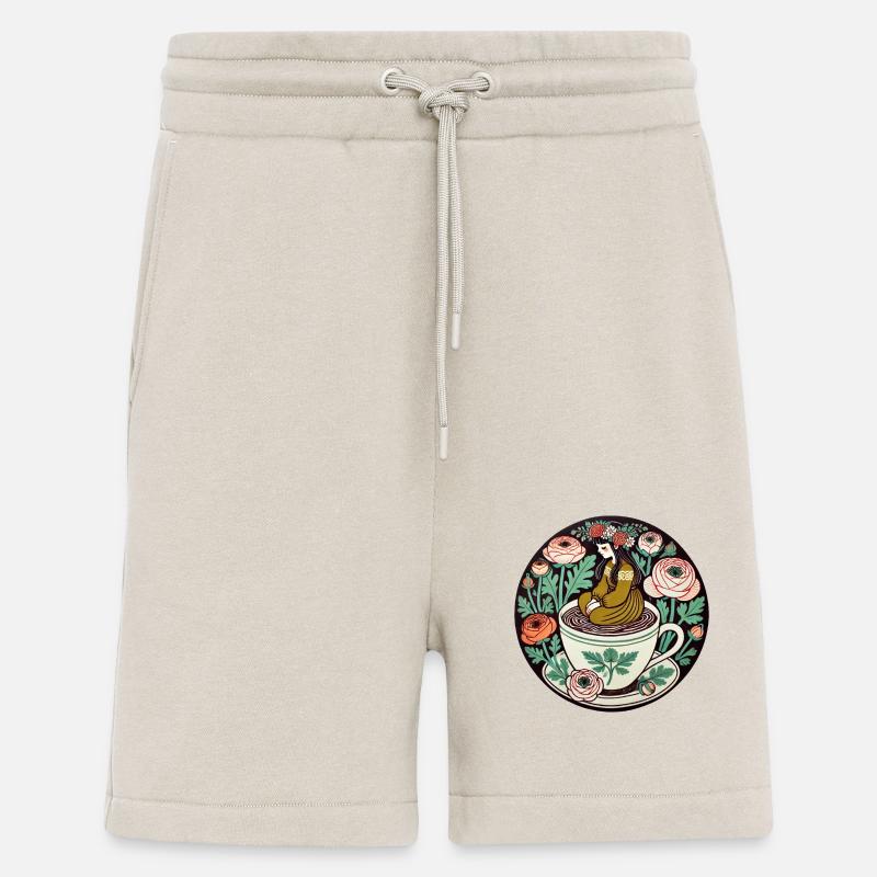 Fille à l’heure du thé - Short bio décontracté fabriqué en UE - WARM CLAY