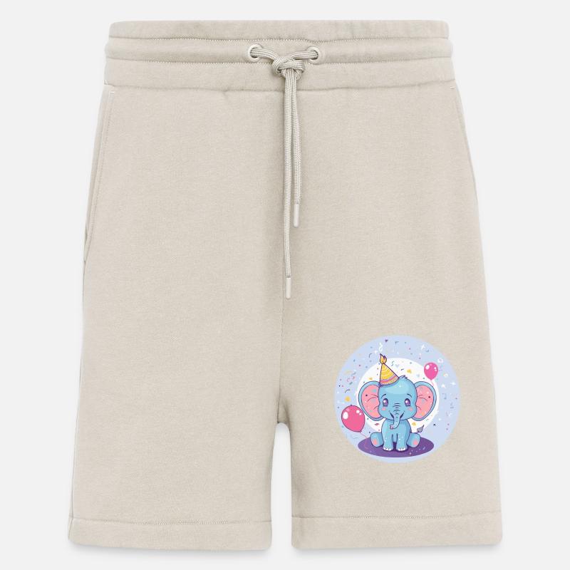 Elephant Birthday Comic - Shorts - made by SPREAD - WARM CLAY