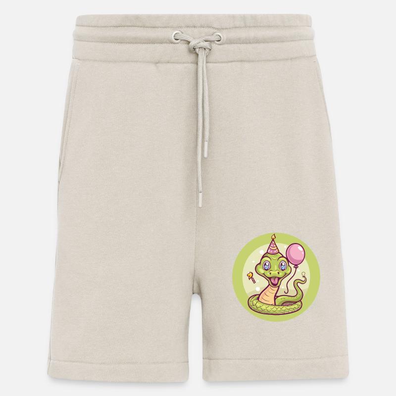 Snake Cobra Birthday Comic - Shorts - made by SPREAD - WARM CLAY