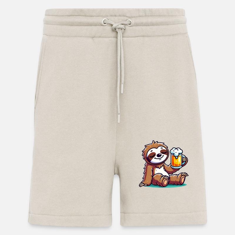 faultier bier comic - Shorts - made by SPREAD - WARM CLAY