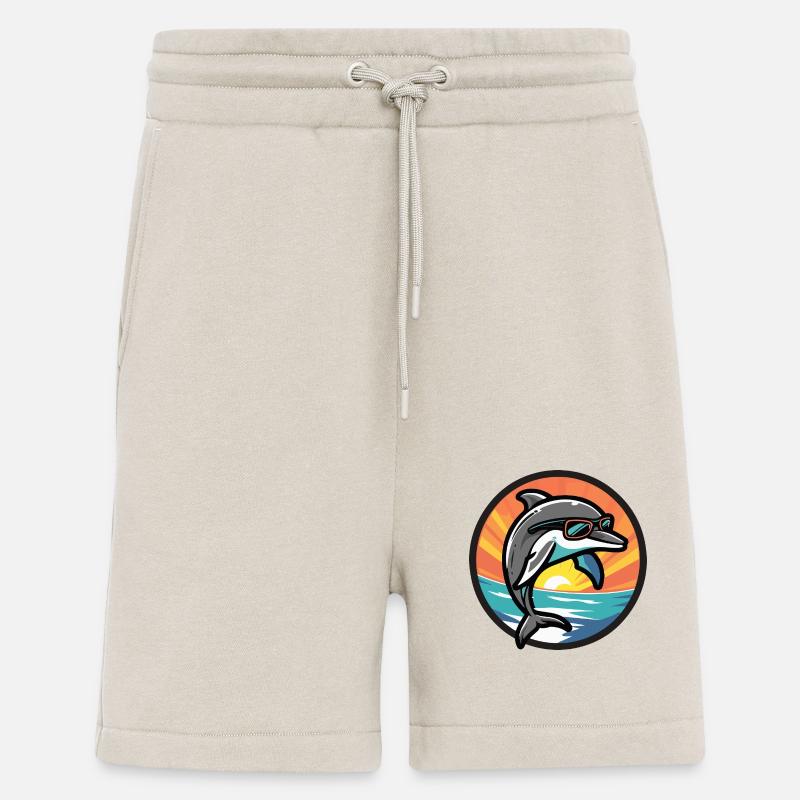 Dolphin Cool Comic - Shorts - made by SPREAD - WARM CLAY