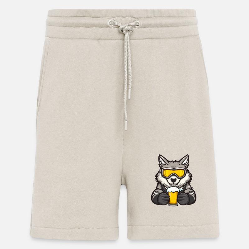 Wolf Apres Ski Bier Comic - Shorts - made by SPREAD - WARM CLAY