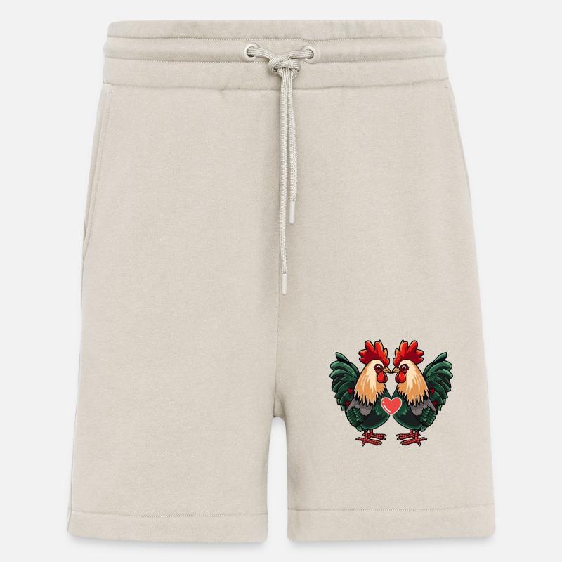 Hahn Paar Herz - Shorts - made by SPREAD - WARM CLAY