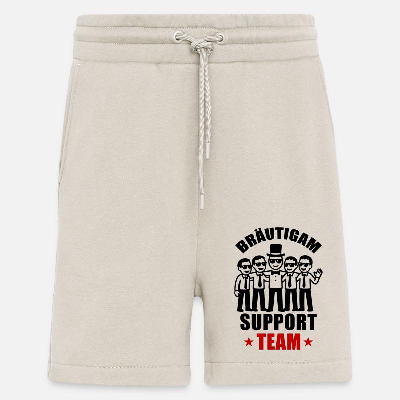 Bräutigam Support Team Hochzeit - Shorts - made by SPREAD - WARM CLAY